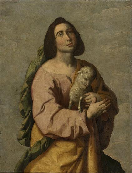 Francisco de Zurbaran Saint Agnes oil painting image